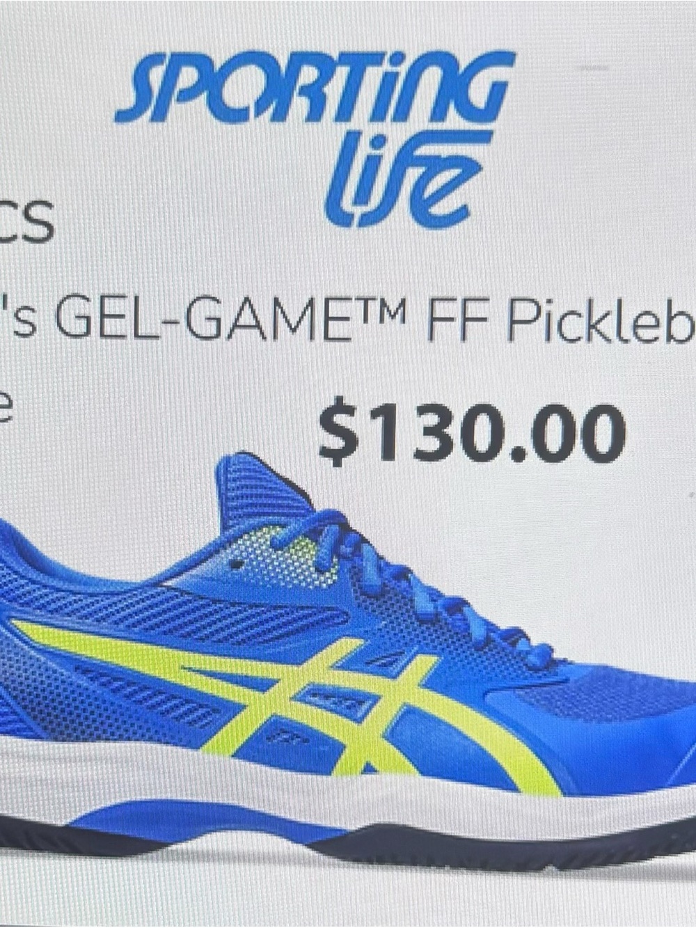 Asics Blue with Yellow Accent GEL-Game Court Shoe
